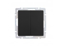 Выключатель проходной 2-клавишный 10А черный "Нептун" (SBE-05b-10-SW22-0)