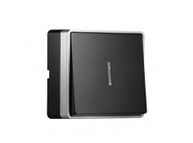 Выключатель 1-клавишный с индикатором 10А черный "Сириус" (SBE-07b-10-SW1-1)