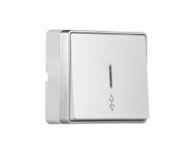 Выключатель проходной 1-клавишный с индикатором 10А белый "Сириус" (SBE-07w-10-SW12-1)