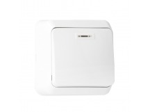 Выключатель 1-клавишный с индикатором 10А белый "Юпитер" (SBE-03w-10-SW1-1)