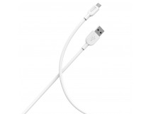 Кабель для зарядки и передачи данных S01 MicroUSB белый, 2.4А, 1 м, Smartbuy (iK-12-S01w)