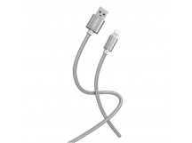 Кабель для зарядки и передачи данных S02 Lightning серый, 3 А, 1 м, Smartbuy (iK-512-S02dg)