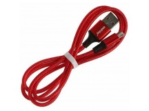 Кабель для зарядки и передачи данных S14 MicroUSB красный/черн., 3 А, 1 м, Smartbuy (iK-12-S14rb)