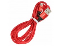 Кабель для зарядки и передачи данных S14 MicroUSB красный/черн., 3 А, 2 м, Smartbuy (iK-22-S14rb)