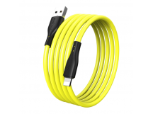 Кабель для зарядки и передачи данных S21 Lightning желтый, 2.4 А, сил., 1 м, Smartbuy (iK-512-S21by)