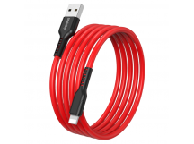 Кабель для зарядки и передачи данных S21 Lightning красный, 2.4 А, сил.,1 м, Smartbuy (iK-512-S21br)