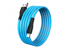 Кабель для зарядки и передачи данных S21 Lightning синий, 2.4 А, сил.,1 м, Smartbuy (iK-512-S21bb)