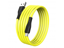 Кабель для зарядки и передачи данных S21 MicroUSB желтый, 2.4 А, сил., 1 м, Smartbuy (iK-12-S21by)