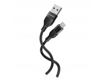 Кабель для зарядки и передачи данных S72 MicroUSB черный, 2.4 А, сил., 1м, Smartbuy (iK-12-S72b)