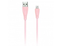 Дата-кабель Smartbuy 8pin кабель в резин. оплетке Gear, 1 м., <2А, розовый (iK-512RG rose)