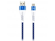Дата-кабель Smartbuy MicroUSB CHESS синий, 2 А, 1 метр (iK-12CSS blue)/100