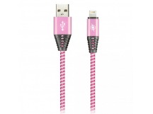 Дата-кабель Smartbuy MicroUSB HEDGEHOG розовый 2 А, 1 м (iK-12HH rose)/100