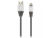 Дата-кабель Smartbuy MicroUSB HEDGEHOG серый 2 А, 1 м (iK-12HH gray)/100