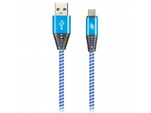 Дата-кабель Smartbuy MicroUSB HEDGEHOG синий 2 А, 1 м (iK-12HH blue)/100