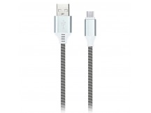 Дата-кабель Smartbuy MicroUSB кабель в нейлон. оплетке Socks, 1 м., <2А,(iK-12NS-mag)