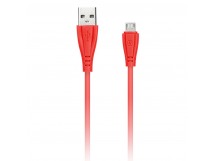 Дата-кабель Smartbuy MicroUSB кабель в резин. оплетке Gear, 1 м., <2А, красный (iK-12RG red)/100