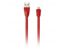 Дата-кабель Smartbuy USB - 8-pin для Apple, плоский, длина 1 м, красный (iK-512r red)/100
