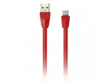 Дата-кабель Smartbuy USB 2.0 - USB TYPE C, плоский, длина 1 м, красный (iK-3112r red)