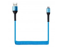 Дата-кабель Smartbuy USB-8 pin, в коробке, SPIRAL, 1 метр, синий (ik-512spbox blue)