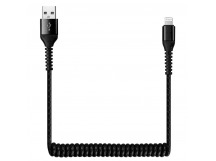 Дата-кабель Smartbuy USB-8 pin, в коробке, SPIRAL, 1 метр, черный (ik-512spbox black)