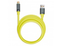 Кабель для зарядки и передачи, супертолстый BOLD LIGHTNING желтый, 3А, TPE, 1 м, Smartbuy