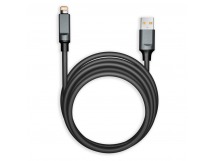 Кабель для зарядки и передачи, супертолстый BOLD LIGHTNING черный, 3А, TPE, 1 м, Smartbuy