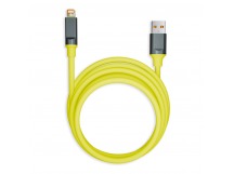 Кабель для зарядки и передачи, супертолстый BOLD TYPE C - LIGHTNING желтый, 3А, TPE, 1 м, Smartbuy