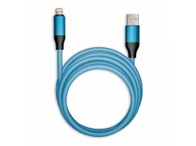 Кабель для зарядки и передачи, супертолстый BOLD TYPE C - LIGHTNING мятный, 3А, TPE, 1 м, Smartbuy