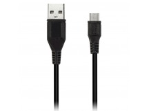 Дата-кабель Smartbuy USB - micro USB, цветные, длина <1 м, черный (iK-12c black)