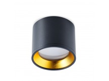 Светильник TS2005 96x80 мм накладной под лампу GX53, черный-золото (SBL-TS2005-GX53-bg)
