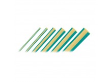 Термоусаживаемая трубка, 2/1-4/2-6/3-8/4-10/5-12/6 (6 р-ов по 3 шт,10 см), желто-зел (SBE-HST-as-yg)