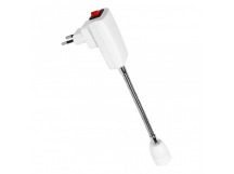 Переходник вилка-патрон Е14 гибкий 150мм с выключателем, белый (SBL-NL-003)