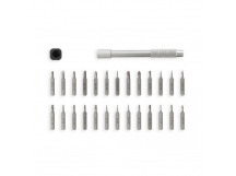 Отвертка с набором бит (насадок) 26 пред., мет.пенал, ст.S2, магнит. держ-ль бит SBT-SCBS-26P1met