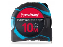 Рулетка измерительная, 10мх25мм, прорезиненный корпус,противоуд., усиленный зацеп,SmartbuyTools