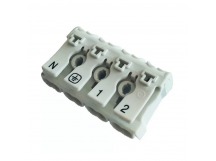 Клемма пружинная соединительная КСП4-L+N, 16A, с монтажными ножками 8 шт. (SBE-sc-4-rp)