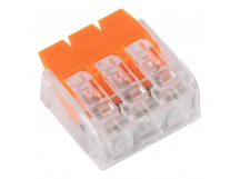 Строительно-монтажные клеммы компактные 3-х контактные (упак. 10шт.) (SBE-ccwcc-3-rp)