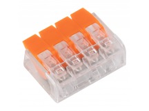 Строительно-монтажные клеммы компактные 4-х контактные (упак. 8шт.) (SBE-ccwcc-4-rp)