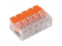Строительно-монтажные клеммы компактные 5-и контактные (упак. 8шт.) (SBE-ccwcc-5-rp)