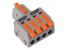 Строительно-монтажные клеммы проходные 1-4 ,5 контактов, 1 полюс (упак. 6 шт.) (SBE-cwcc-1-4-rp)