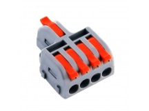 Строительно-монтажная клемма с рычажками проходная 1-4 полюсов 0,08-4 мм2 (SBE-cwcc-1-4)