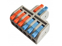 Строительно-монтажная клемма с рычажками проходная 2-6 полюсов 0,08-4 мм2 (SBE-cwcc-2-6)