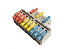 Строительно-монтажная клемма с рычажками проходная 3-9 полюсов 0,08-4 мм2 (SBE-cwcc-3-9)