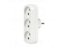 Разветвитель Smartbuy, 3 гнезда без заземления плоский 10А 250B (SBE-10-A02-3)/100