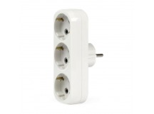 Разветвитель Smartbuy, 3 гнезда с заземлением плоский 16А 250B (SBE-16-A02-3z)/100