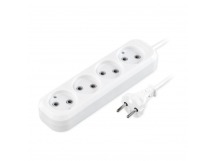 Удлинитель Smartbuy, 4 гнезда 10 метров 10А/2,2кВт без заземления ПВС 2х1,0 (SBE-10-4-10-N)
