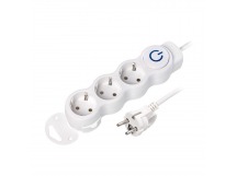 Удлинитель New, 3 гнезда, 7 м, 16А/3,5кВт с выкл. и заземлением ПВС 3х1,0 (SBE-16-3-07m-ZS)