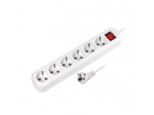 Удлинитель Smartbuy, 6 гнезд 10 м, 16А/3,5кВт с выкл. и заземлением ПВС 3х1,0 (SBE-16-6-10-ZS)