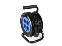 Удлинитель на катушке 4 гнезда 20м,без заземления,с предохранителемПВС 2*1,0 10А/2,2кВт