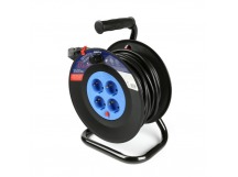 Удлинитель на катушке 4 гнезда 20м,с заземлением и предохранителем ПВС 3*1,5 16А/3,5кВт