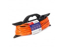 Удлинитель на рамке с вилкой и розеткой 10А, 20 метров 2х1,0 мм², оранж., IP20 (SBE-10-1-20-F)/6